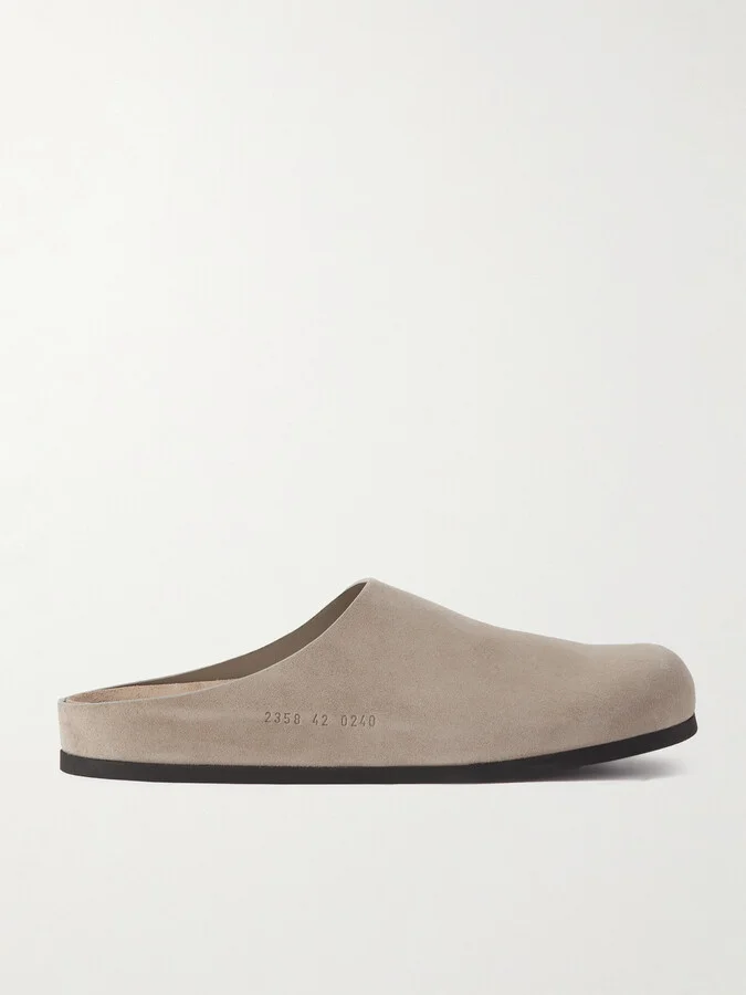 Logo-Debossed Suede Clogs