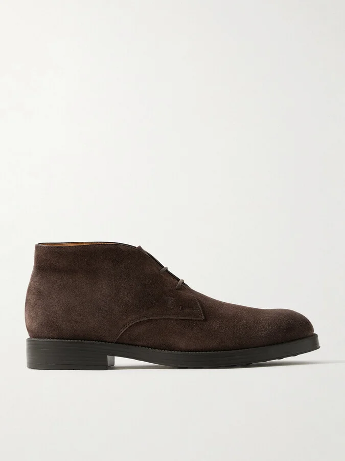 Logo-Debossed Suede Desert Boots