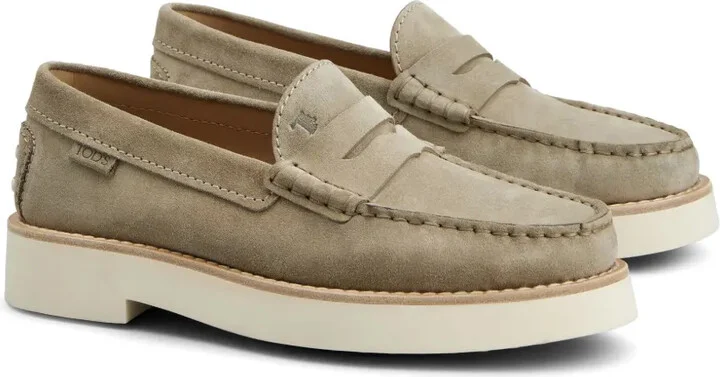 Logo-Debossed Suede Loafers - Image 2