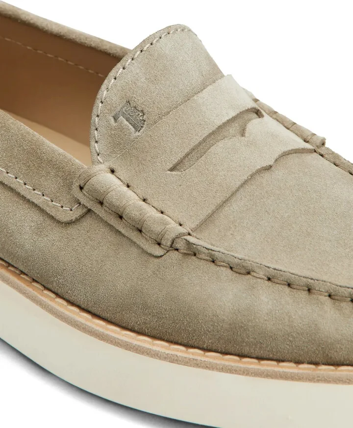 Logo-Debossed Suede Loafers - Image 5