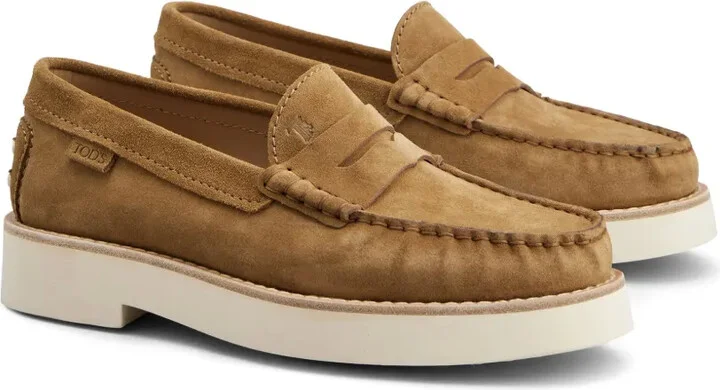 Logo-Debossed Suede Loafers - Image 2