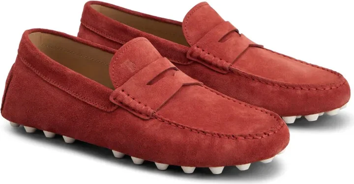 Logo-Debossed Suede Loafers - Image 2