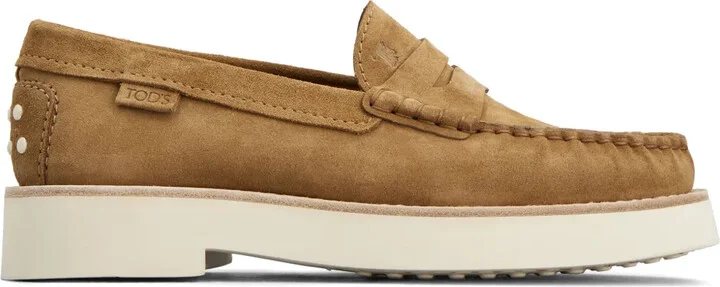 Logo-Debossed Suede Loafers