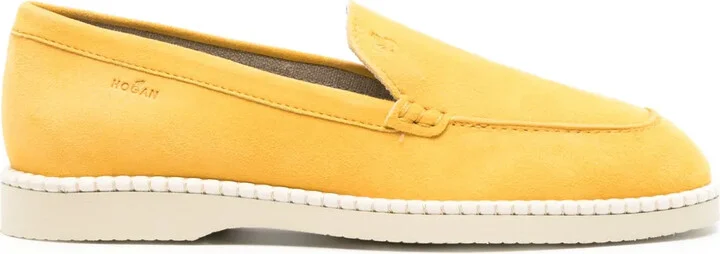 Logo-Debossed Suede Loafers
