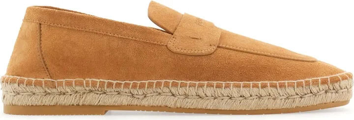 Logo-Debossed Suede Loafers