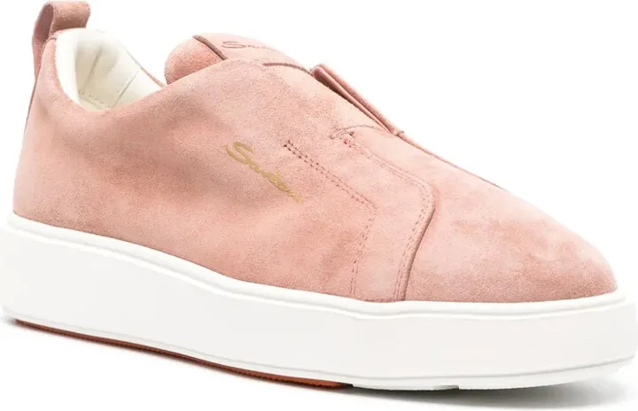Logo-Debossed Suede Slip-On Sneakers - Image 2