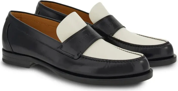 Logo-Debossed Two-Tone Loafers - Image 2