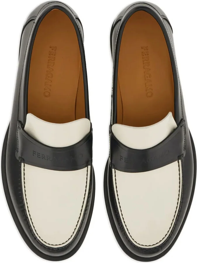 Logo-Debossed Two-Tone Loafers - Image 4
