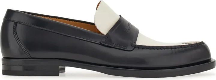 Logo-Debossed Two-Tone Loafers