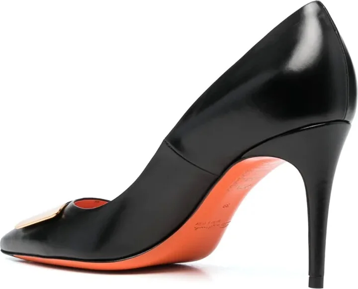 Logo-Detail 100mm Leather Pumps - Image 3