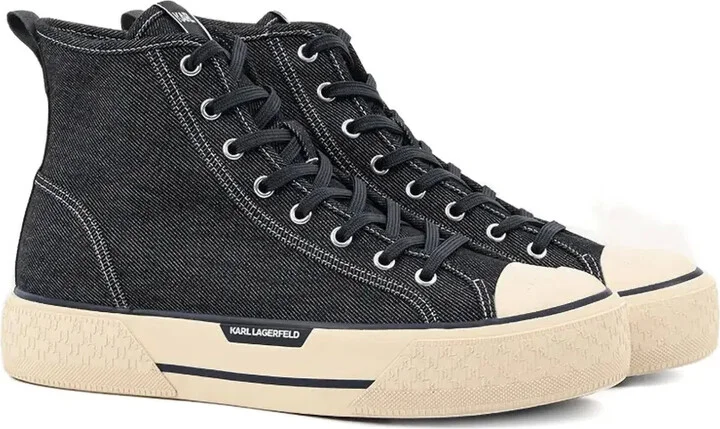 Logo-Detail Denim Sneakers - Image 2