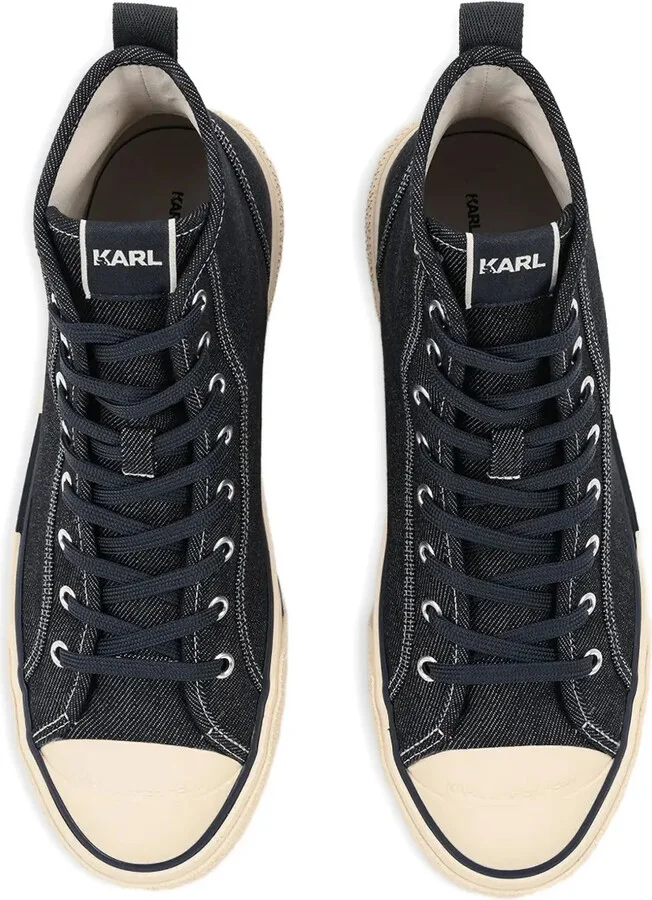 Logo-Detail Denim Sneakers - Image 4