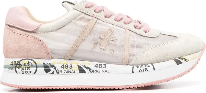 Logo-Detail Lace-Up Sneakers