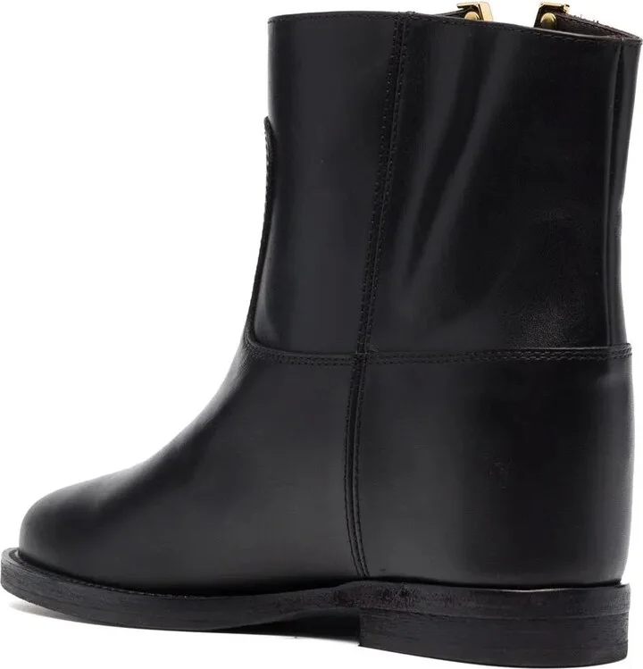 Logo-Detail Leather Ankle Boots - Image 3