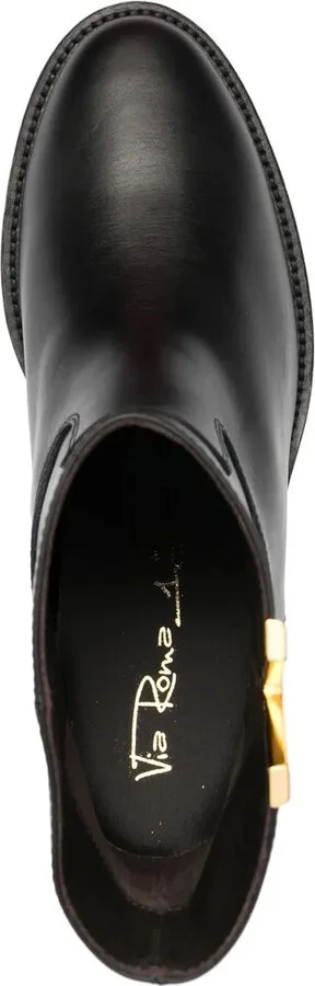 Logo-Detail Leather Ankle Boots - Image 4
