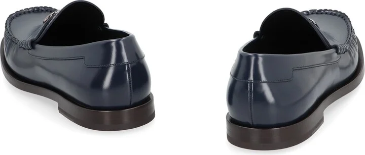Logo Detail Leather Loafers - Image 4