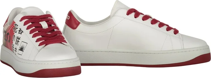 Logo Detail Leather Sneakers - Image 2