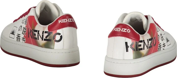 Logo Detail Leather Sneakers - Image 3
