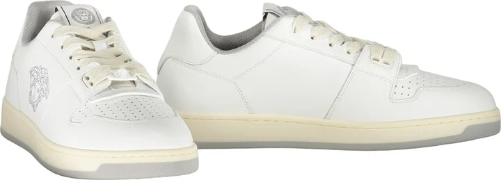 Logo Detail Leather Sneakers - Image 2