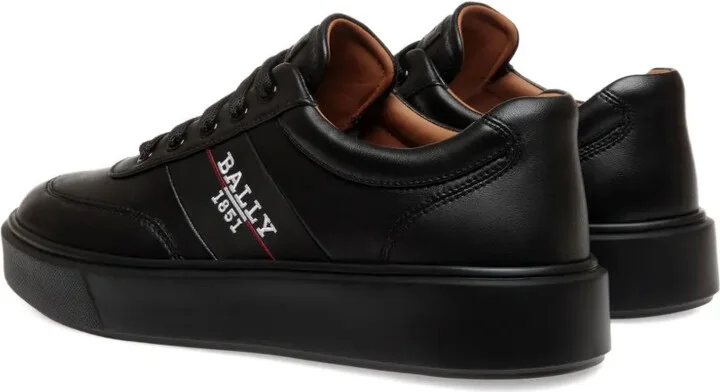 Logo-Detail Leather Sneakers - Image 4