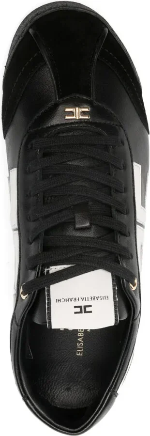 Logo-Detail Leather Sneakers - Image 4