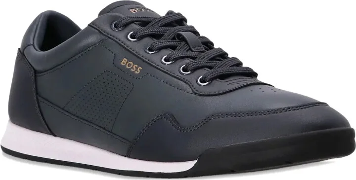 Logo-Detail Leather Sneakers - Image 2