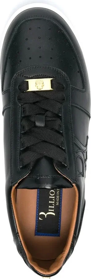 Logo-Detail Leather Sneakers - Image 4