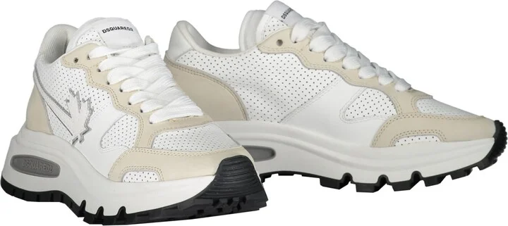 Logo Detail Leather Sneakers - Image 2