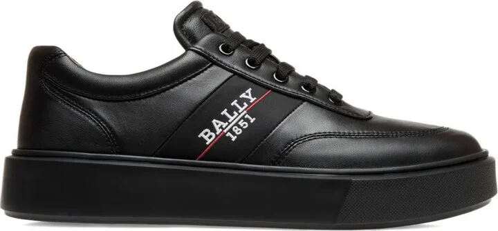 Logo-Detail Leather Sneakers