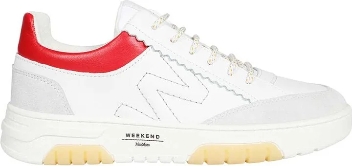 Logo Detail Leather Sneakers