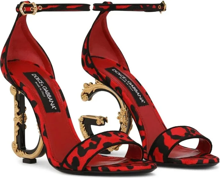 Logo-Detail Leopard-Print Sandals - Image 2