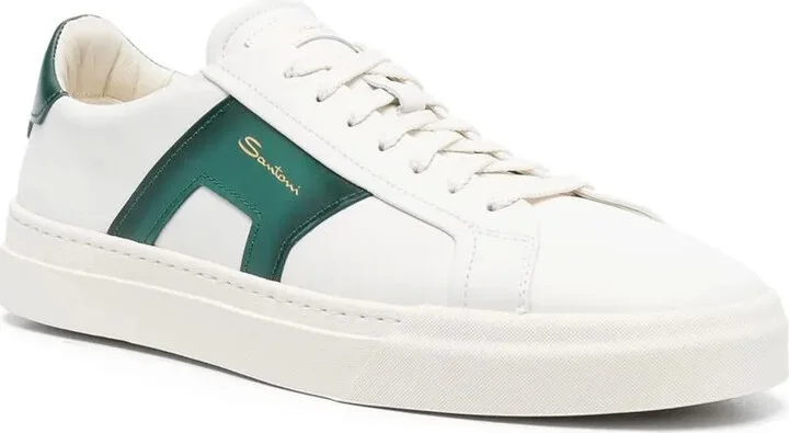 Logo-Detail Low-Top Leather Sneakers - Image 2