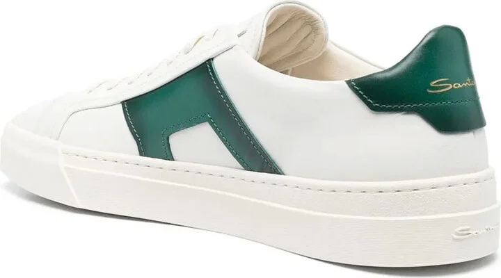 Logo-Detail Low-Top Leather Sneakers - Image 3