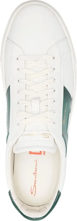 Logo-Detail Low-Top Leather Sneakers - Image 4