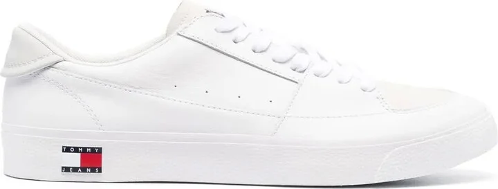 Logo-Detail Low-Top Leather Sneakers