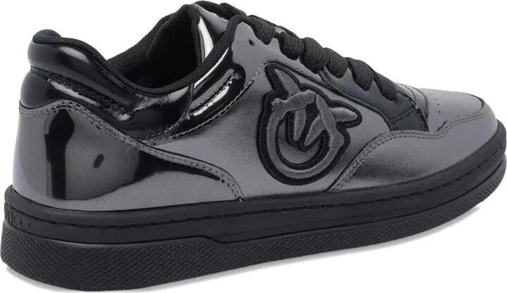 Logo-Detail Patent-Leather Sneakers - Image 4