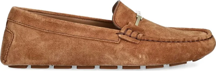 Logo-Detail Suede Loafers