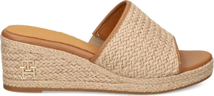 Logo-Detail Wedge Sandals