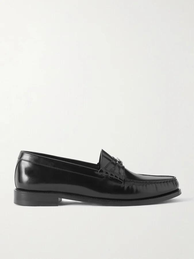 Logo-Detailed Leather Loafers