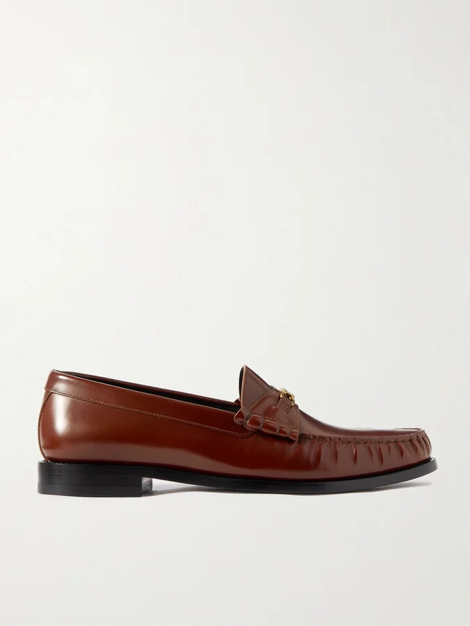 Logo-Detailed Leather Loafers