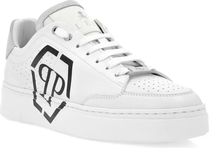 Logo-Detailed Leather Sneakers - Image 2
