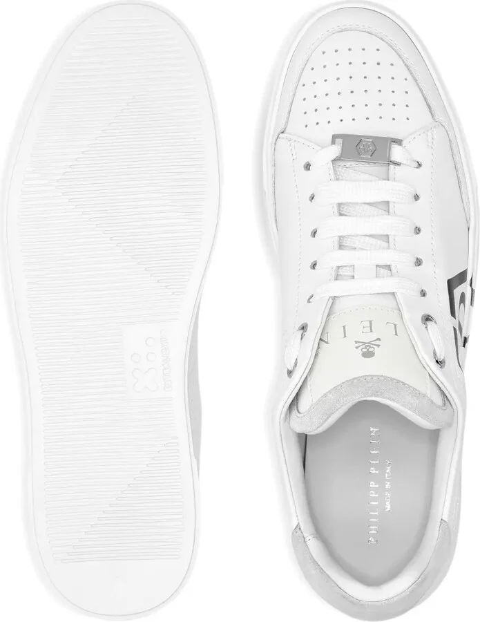 Logo-Detailed Leather Sneakers - Image 3