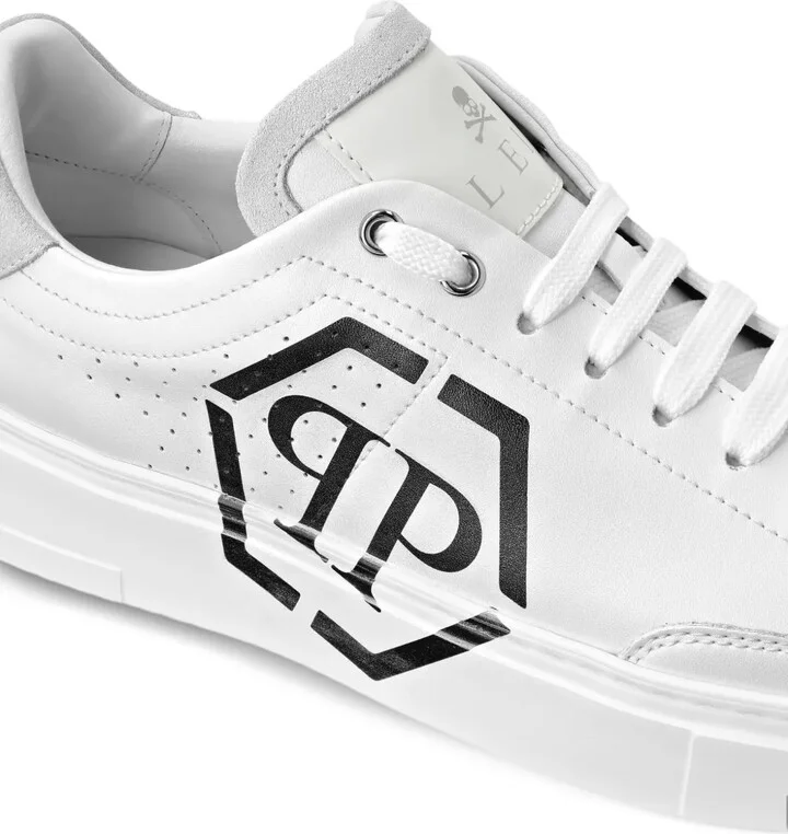 Logo-Detailed Leather Sneakers - Image 4
