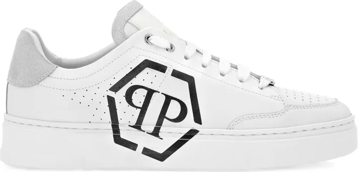 Logo-Detailed Leather Sneakers