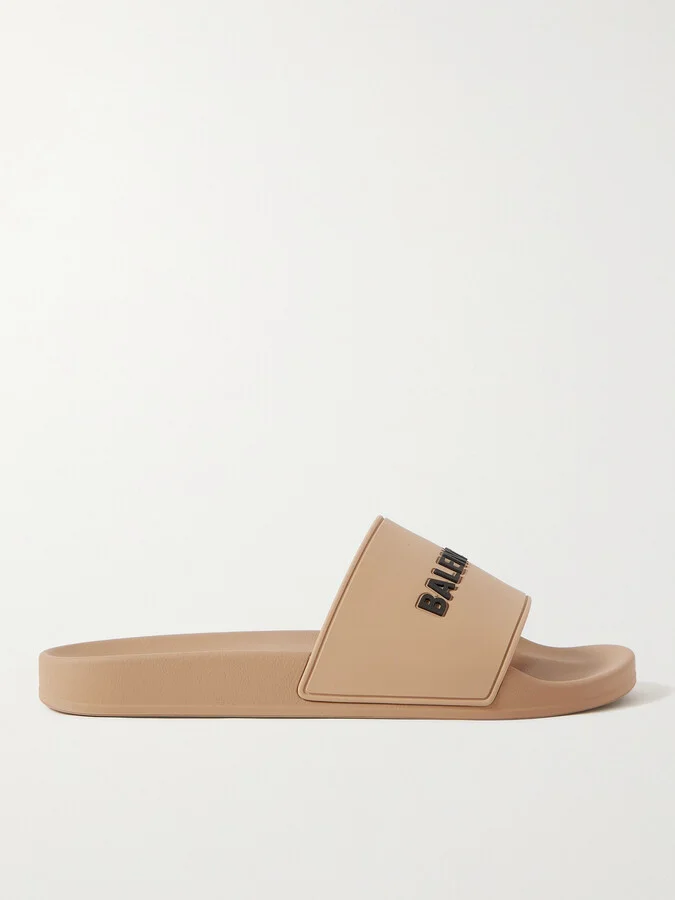 Logo-Detailed Rubber Slides