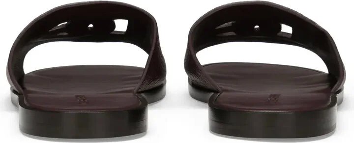 Logo-Embellished Deerskin Slides - Image 3