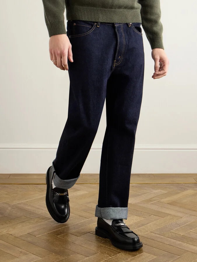 Logo-Embellished Fringed Leather Loafers - Image 2