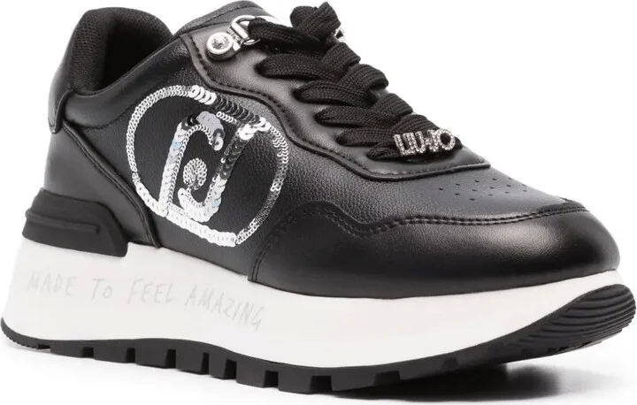 Logo-Embellished Lace-Up Sneakers - Image 2