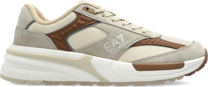 Logo-Embellished Lace-Up Sneakers