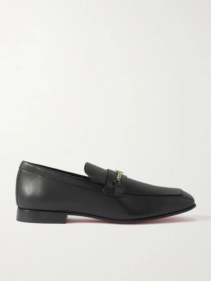 Logo-Embellished Leather Loafers